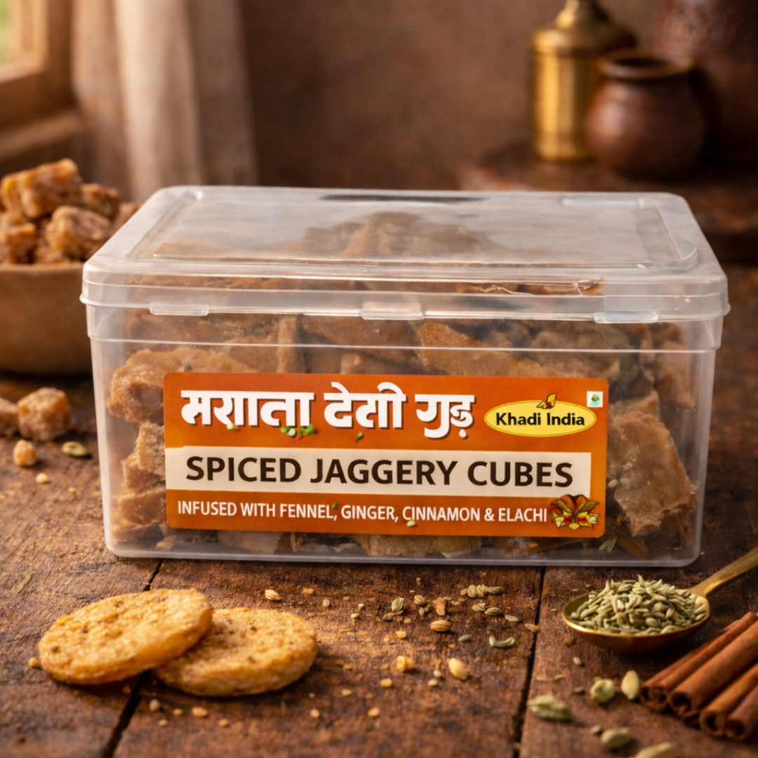 Spiced jaggery cubes